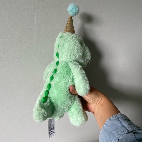 FAO Schwarz 12in T Rex Dino Plush with Birthday Hat - Picture 6 of 9